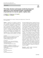 Microbial, chemical, and isotopic monitoring integrated approach to assess potential leachate contamination of groundwater in a karstic aquifer (Apulia, Italy)