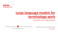 Large Language Models for Terminology Work - A question of the right prompt?