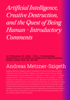 Artificial Intelligence, Creative Destruction, and the Quest of Being Human: Introductory Comments