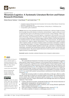 Mountain Logistics: A Systematic Literature Review and Future Research Directions