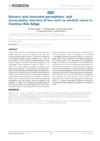 Sensory and Consumer Perceptions, and Consumption Barriers of Low and No-alcohol Wines in Trentino/Alto Adige