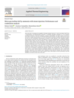 Micro gas turbine fed by ammonia with steam injection: Performance and combustion analysis