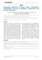 Integrated approach to grape stalks valorization: Sustainable recovery of bioactive compounds and biofuel production