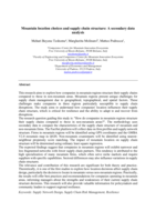 Mountain location choices and supply chain structure: A secondary data analysis