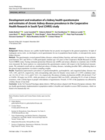 Development and evaluation of a kidney health questionnaire and estimates of chronic kidney disease prevalence in the Cooperative Health Research in South Tyrol (CHRIS) study