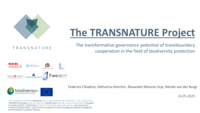 The TRANSNATURE project: The transformative governance potential of transboundary cooperation in the field of biodiversity protection