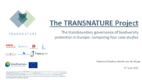 The TRANSNATURE Project: The transboundary governance of biodiversity protection in Europe: comparing four case studies