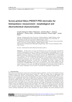 Screen-printed Silver/PEDOT:PSS electrodes for bioimpedance measurement: morphological and electrochemical characterization