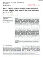 Who is CSR for in employer branding? Insights on employer branding strategies across industries, educational backgrounds and career styles