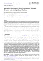 A business process meta-model: construction from the literature and ontological clarifications