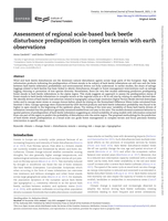 Assessment of regional scale-based bark beetle disturbance predisposition in complex terrain with earth observations
