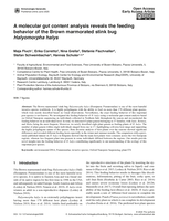 A molecular gut content analysis reveals the feeding behavior of the Brown marmorated stink bug Halyomorpha halys