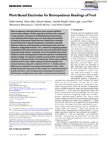 Plant-Based Electrodes for Bioimpedance Readings of Fruit