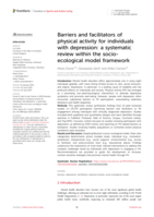 Barriers and facilitators of physical activity for individuals with depression: A systematic review within the socio-ecological model framework