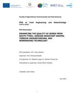 Enhancing the quality of wines from South Tyrol: disease-resistant grapes, terroir understanding, and winemaking technology