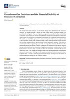 Greenhouse gas emissions and the financial stability of insurance companies