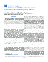 Transitioning toward sustainable dairy systems in Europe: A systematic literature review