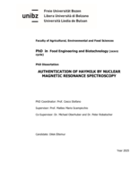 Authentication of haymilk by nuclear magnetic resonance spectroscopy