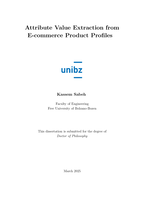 Attribute Value Extraction from E-commerce Product Profiles