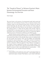 The 'Sound's of Nature' in Salvatore Sciarrino's Music between Enviromental Evocation and Inner Dramaturgy: An Overview