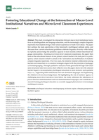 Fostering Educational Change at the Intersection of Macro-Level Institutional Narratives and Micro-Level Classroom Experiences