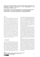 Analysis of Control Strategies for Energy Performance Optimization for Educational Buildings: Comparison of Two Kindergartens in the Municipality of Bolzano, Italy