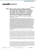 Reconstructing medieval diets through the integration of stable isotope and proteomic analyses from two European burial sites