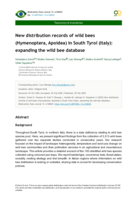 New distribution records of wild bees (Hymenoptera, Apoidea) in South Tyrol (Italy): expanding the wild bee database