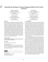 Exposing the Ideology of Large Language Models with Creative Practices