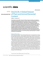 StoichLife: A Global Dataset of Plant and Animal Elemental Content