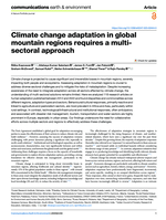 Climate change adaptation in global mountain regions requires a multi-sectoral approach
