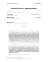 Investigating Proactivity in Task-Oriented Dialogues