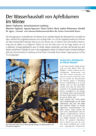 Der Wasserhaushalt von Apfelbäumen im Winter