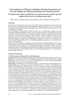 Untersuchungen zur Wirkung verschiedener Kieselgur-Suspensionen auf Eier und Nymphen der Marmorierten Baumwanze, Halyomorpha halys. Evaluation of the efficacy of diatomaceous earth suspensions against eggs and nymphs of the invasive pest Halyomorpha halys