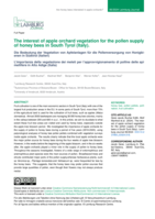 The interest of apple orchard vegetation for the pollen supplyof honey bees in South Tyrol (Italy)