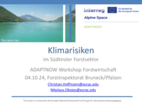 Klimarisiken im Südtiroler Forstsektor
