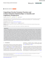 Unpacking Circular Economy Practices and Carbon Emissions Relationships: Co-benefits and Legitimacy Perspectives