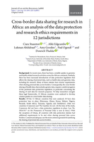 Cross-border data sharing for research in Africa: an analysis of the data protection and research ethics requirements in 12 jurisdictions