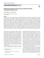 Exploring the potential of CFD in gear jet lubrication design: A&nbsp;systematic literature review