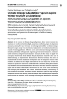 Climate Change Adaptation Types in Alpine Winter Tourism Destinations: Differentiating Incremental, Transformational, Autonomous and Planned Adaptations in Balderschwang, Germany