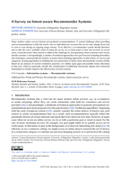 A Survey on Intent-aware Recommender Systems