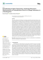 Transitioning to Open Classrooms: Analysing Discursive Manifestations of Contradictions Prior to a Change Laboratory in a Kindergarten