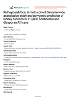 KidneyGenAfrica: A multi-cohort Genome-wide association study and polygenic prediction of kidney function in 110,000 continental and diasporan Africans [preprint]
