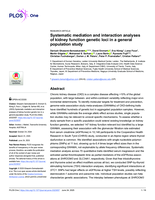 Systematic mediation and interaction analyses of kidney function genetic loci in a general population study