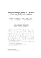 Analyzing various models of Circadian Clock and Cell Cycle coupling