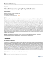 Futures thinking becomes a priority for all globalized societies