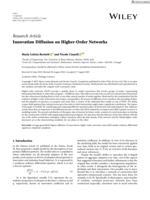 Innovation Diffusion on Higher-order Networks