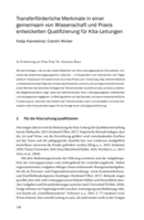 Transferförderliche Merkmale in einer gemeinsam von Wissenschaft und Praxis entwickelten Qualifizierung für Kita-Leitungen