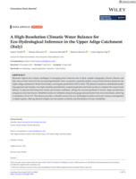 A High-Resolution Climatic Water Balance for Eco-Hydrological Inference in the Upper Adige Catchment (Italy)