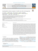 Age-dependent moisture response of conifers near their cold range limit